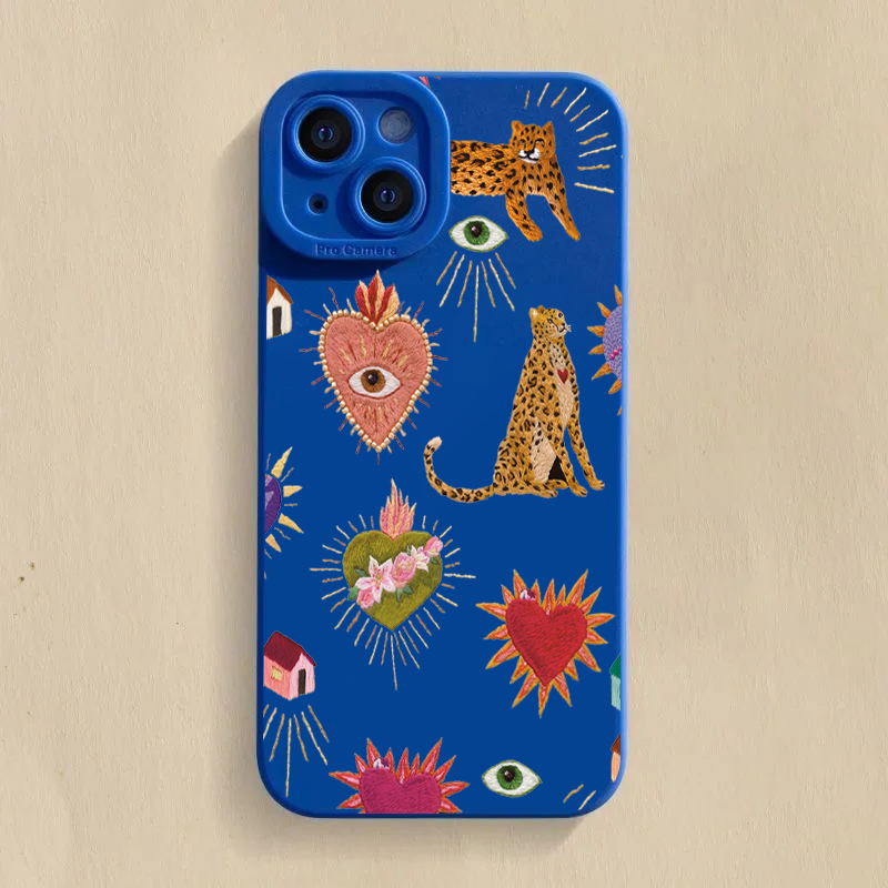 Samsung Galaxy S24 - Bloemenluipaardogen Telefoonhoesje Voor Samsung Galaxy S26