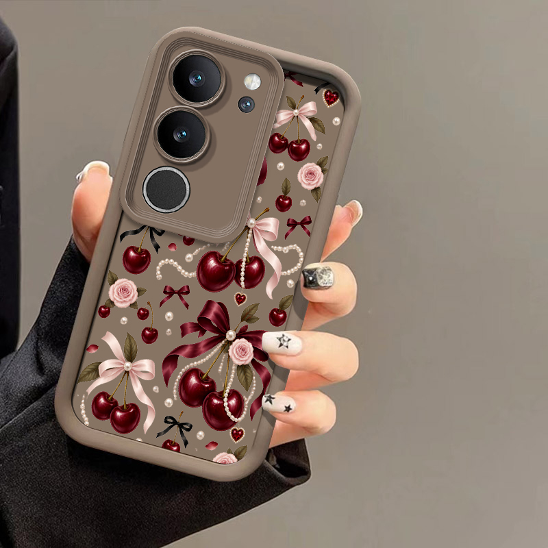 Vivo X200 - Cartoon kersenboogpatroon telefoonhoesje voor Vivo X200
