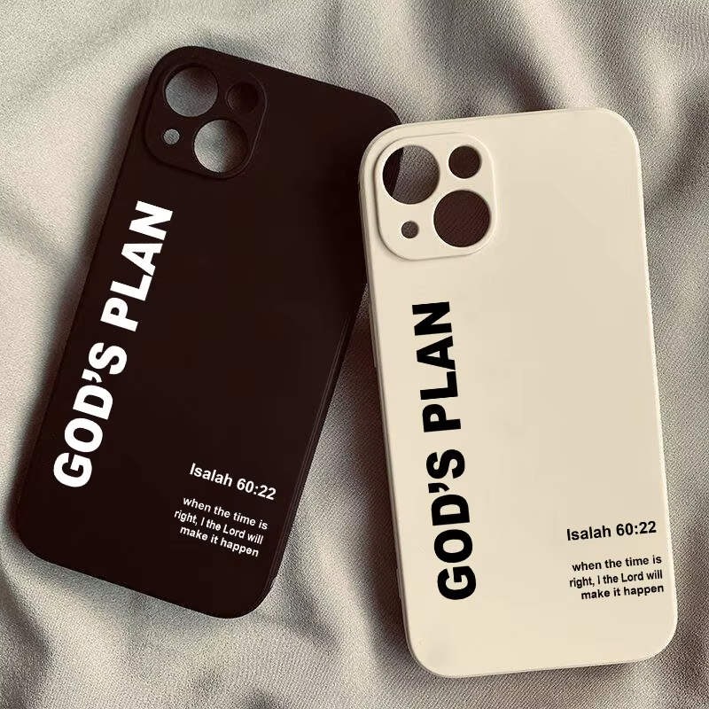 Apple Iphone 16 - Telefoonhoesje met Bijbelverspatroon 'Gods Plan' voor